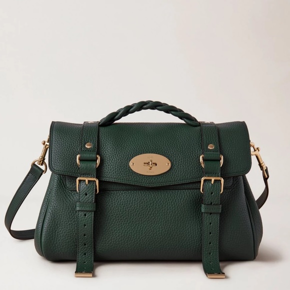 Mulberry Handbags - Mulberry 'Alexa' in Mulberry Green Heavy Grain Leather Bag - MSRP $1595 - NWT